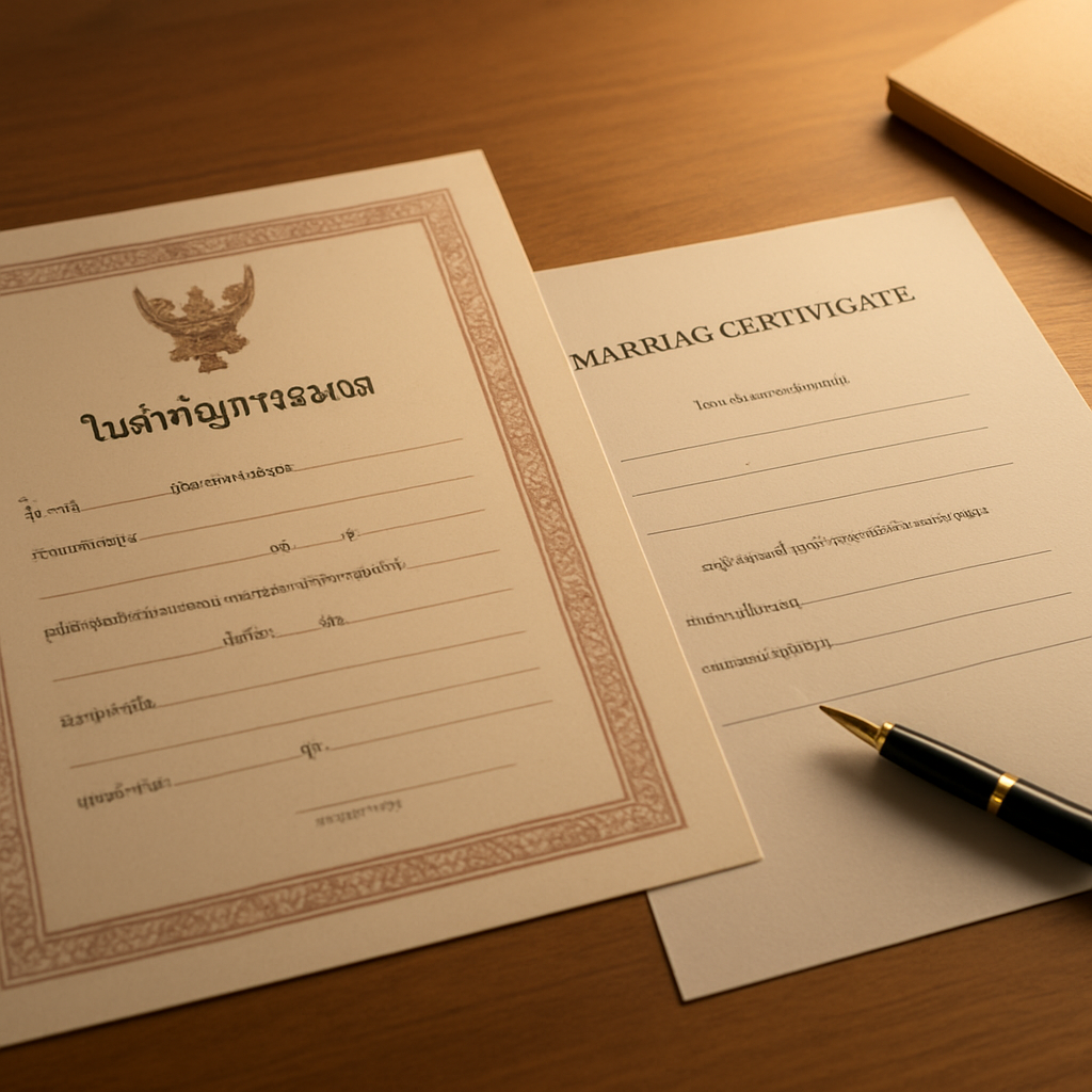 Wht Certificate English Version Thai Marriage Certificate Translation to English